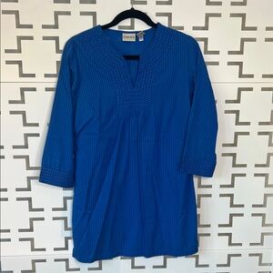 Chico's Vibrant Blue Textured Blouse